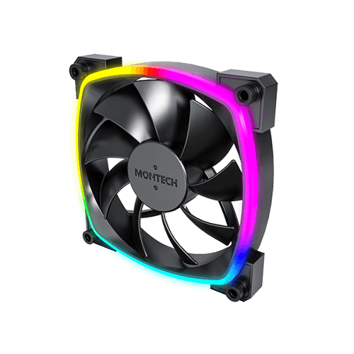 Montech AX120 PWM ARGB Black Cabinet Fan (Single Pack)